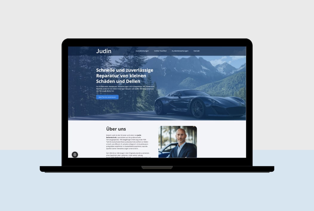 landing page for auto service