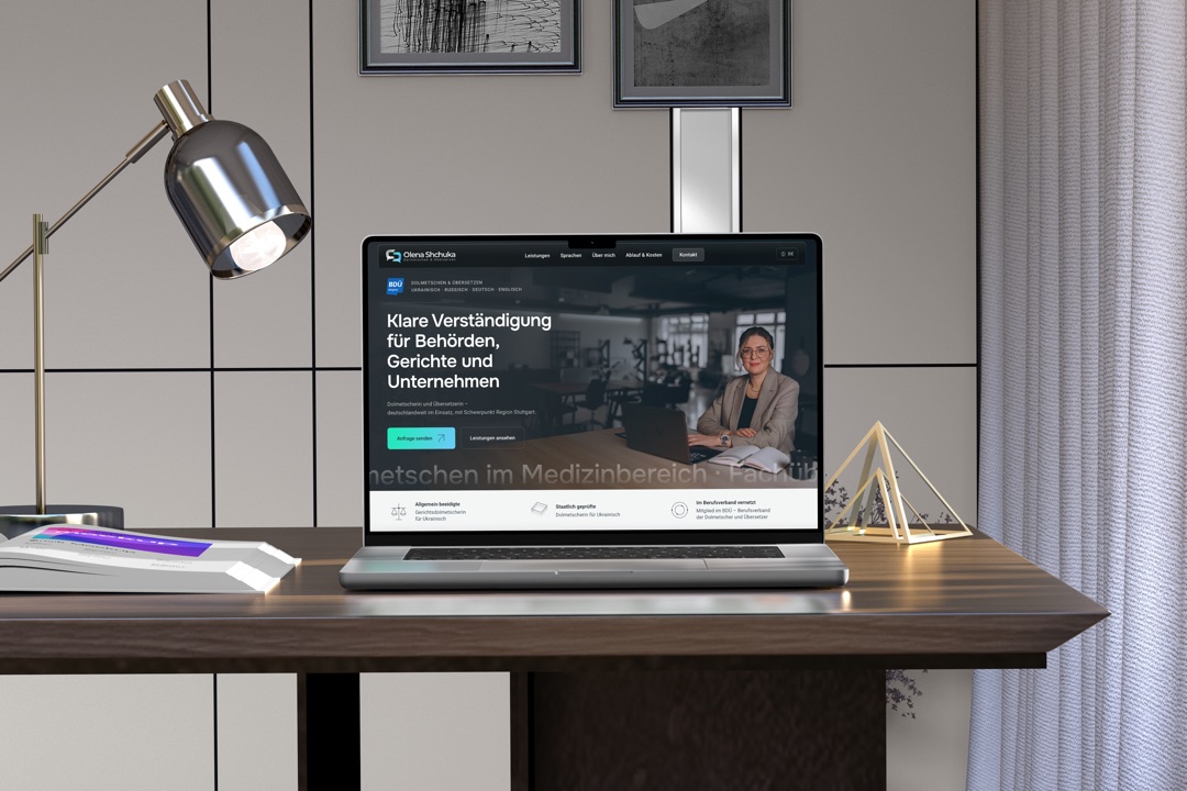 Website für eine beeidigte Dolmetscherin